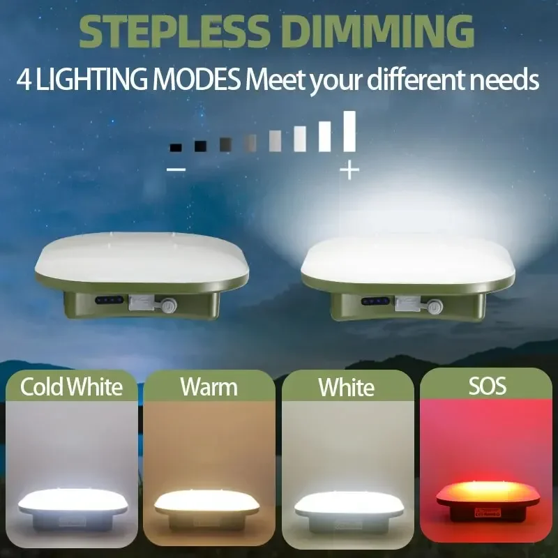 Перезаряжаемый фонарь для кемпинга внешний магнитное всасывание экстренное