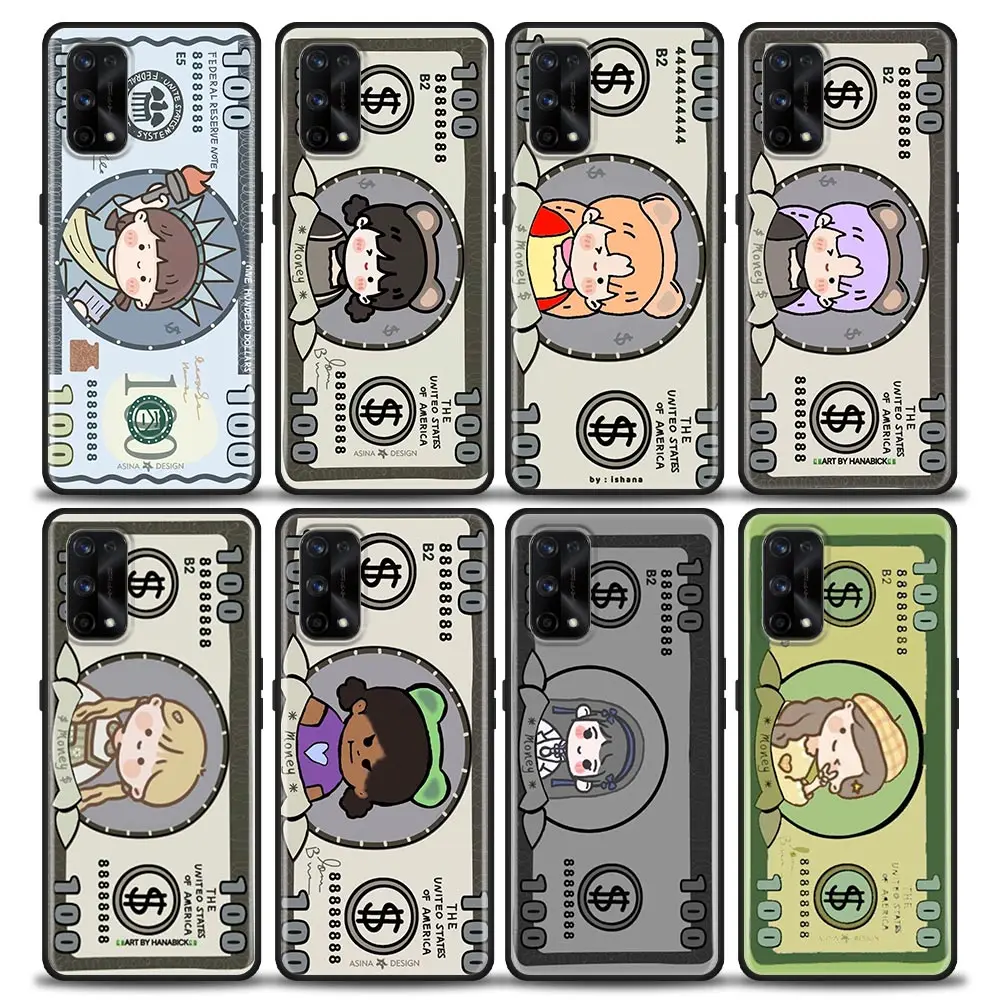 

Funda Case For OPPO Realme X50 X7 XT X 10 9 9I 8 8I 7 7I 6 5 Pro Plus 5G Phone Case Capa Para Cute cartoon Sailor Cat Dollar
