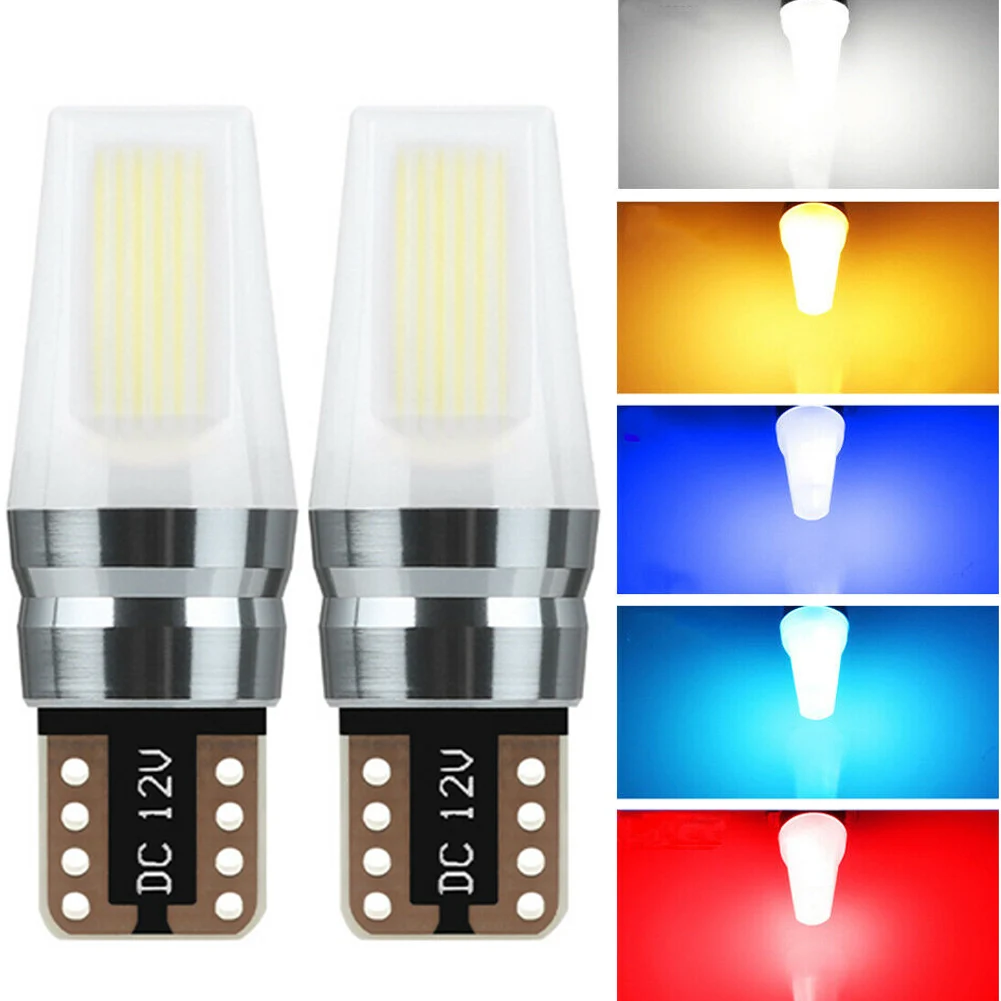 

2Pcs T10 COB Light Wedge License Plate Lamp Dome Light Parking Light Car Signal Lamp DC 12V 1.1W 6000K