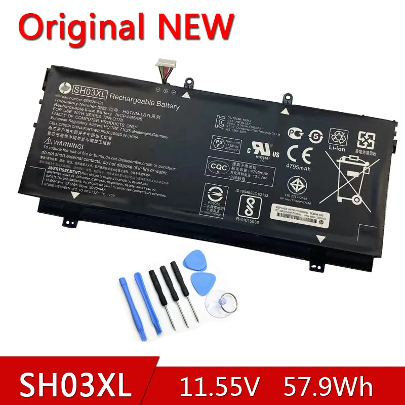 

SH03XL Original Battery CN03XL For HP Spectre X360 13-AB001/AB002 AC033D HSTNN-LB7L TPN-Q178 901308/859026-421 901345/859356-85