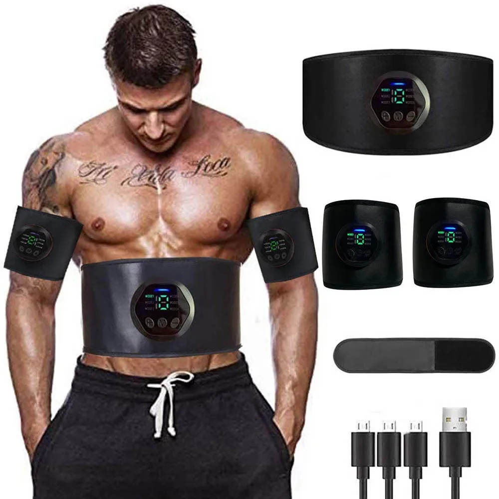 

Muscle Stimulation Belt Electric ABS Stimulator Trainer EMS Abdominal Exerciser Toning Belts Fitness Training Gym Workout