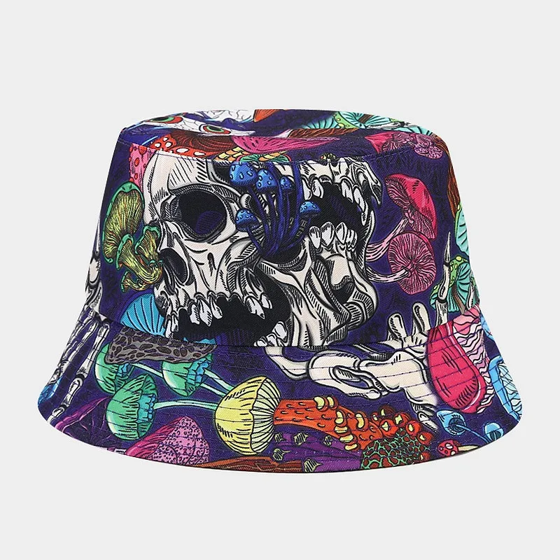 

LDSLYJR Весенняя хлопковая Панама с мультяшным принтом в виде грибов шляпа рыбака уличная дорожная Солнцезащитная шапка для мужчин и женщин 153