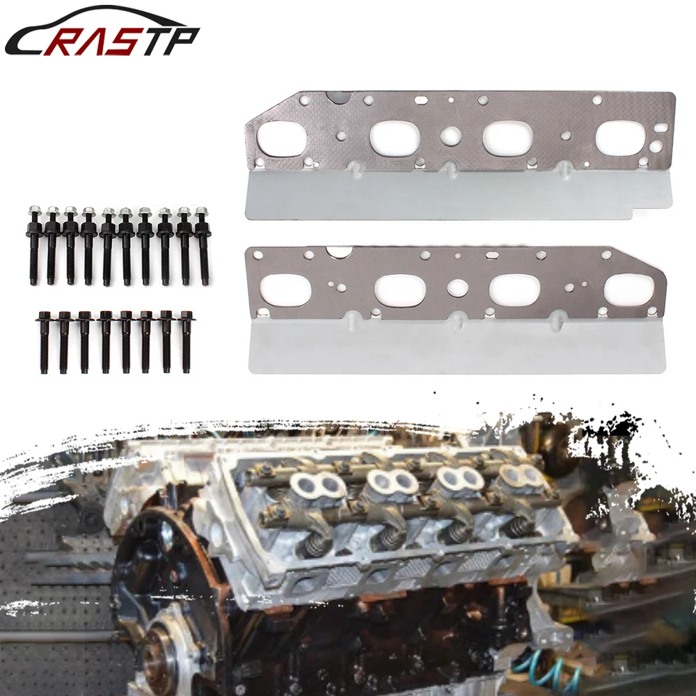 

Exhaust Manifold Gasket Set With L+R Bolt Studs And Nuts Exhaust Systems Parts For 09-20 Chrysler Dodge Ram 5.7L V8 Engine TC036