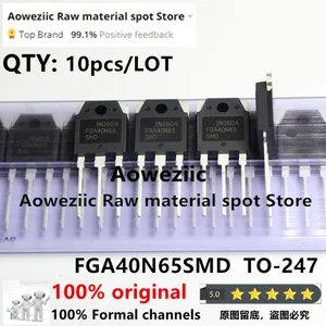 Aoweziic   2021+  100% New Imported Original FGA40N65SMD FGA40N65 TO-247 IGBT Pipe Welder Commonly Used 40A 650V