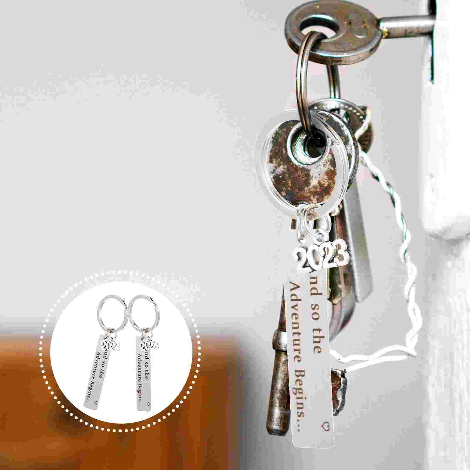 

Graduation Key Keychain Ring Gift Decor 2023Themed Exquisite Holder Hanging
