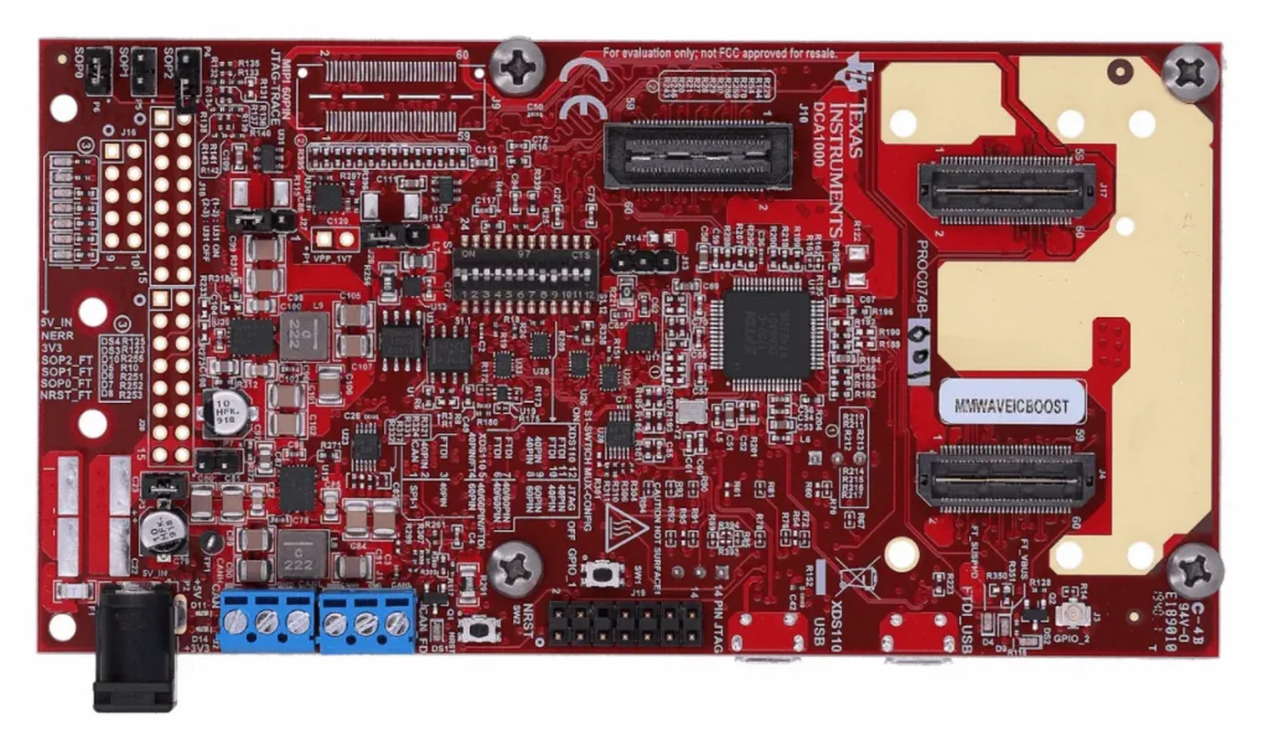 Точечный MMWAVEICBOOST миллиметровый датчик волны карта платформа наклонная плата