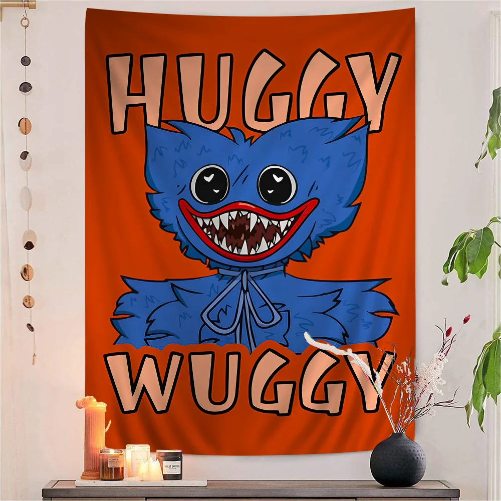 H-Huggys мультфильм W-uggy большой настенный гобелен с принтом висит Таро хиппи
