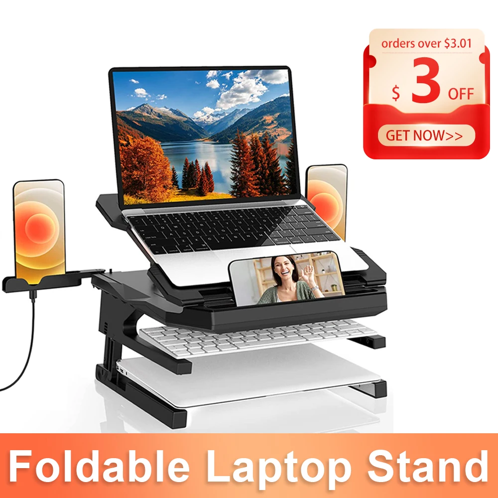 

Onelesy Laptop Stand for Notebooks Support for Laptop on Desk Adjustable and Foldable Tablet Support Holder Laptop Accessories
