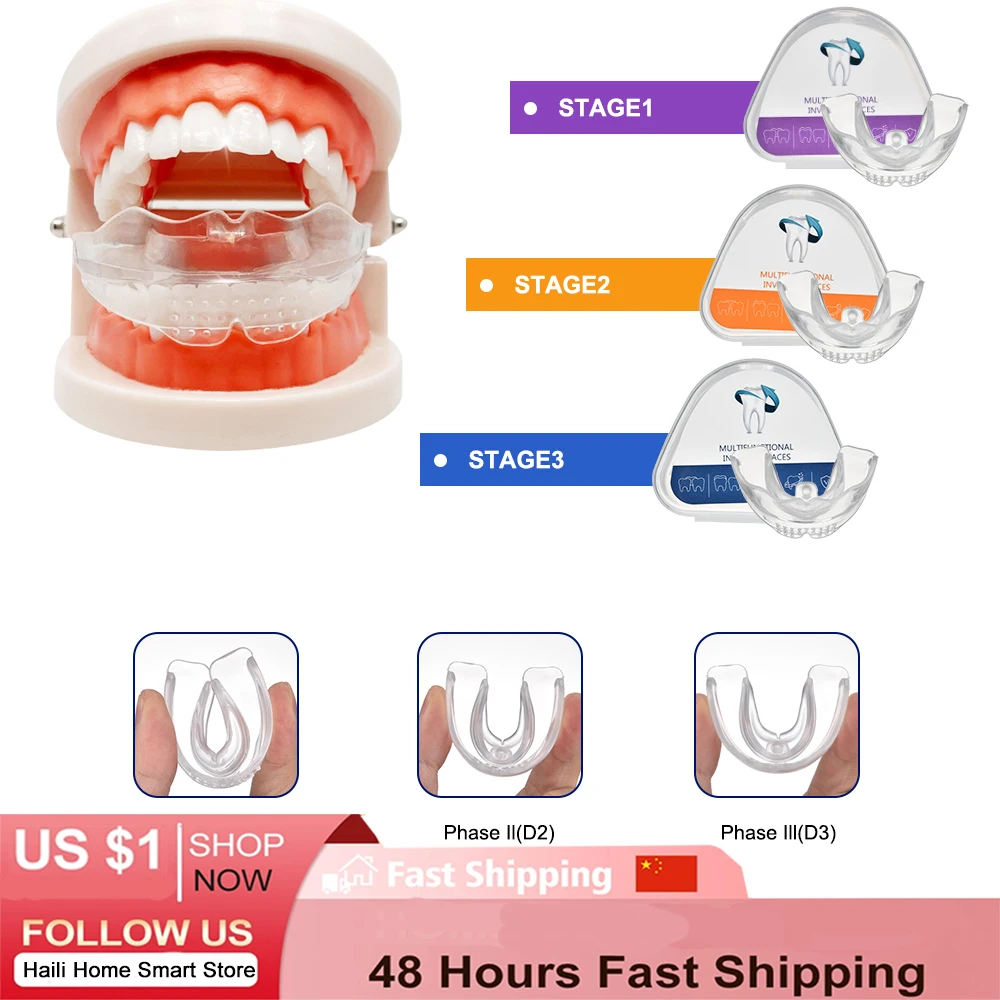 Orthodontic Braces Dental Braces Smile Teeth Alignment Trainer Instanted Silicone Teeth Retainer Mouth Guard Braces Tooth Tray