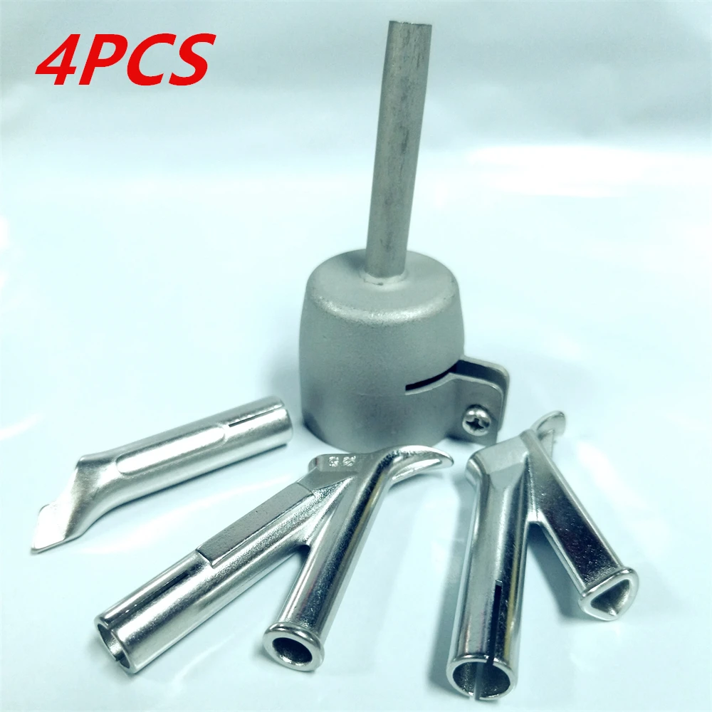 

4Pcs/Set Welding Nozzles Welder Tips Standard /Round /Triangular For Vinyl PVC Plastic Hot Air 5mm Weld Tip Speed Welding Head