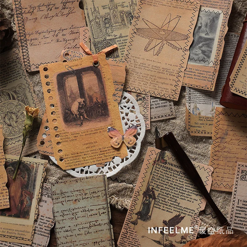 30 шт. ретро тема коллаж декоративная бумага материал для скрапбукинга ручной