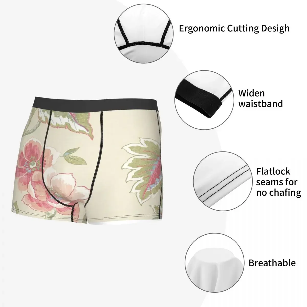 Jacobean Цветочные Crewel 116 мужские трусы сексуальные Мультяшные современные