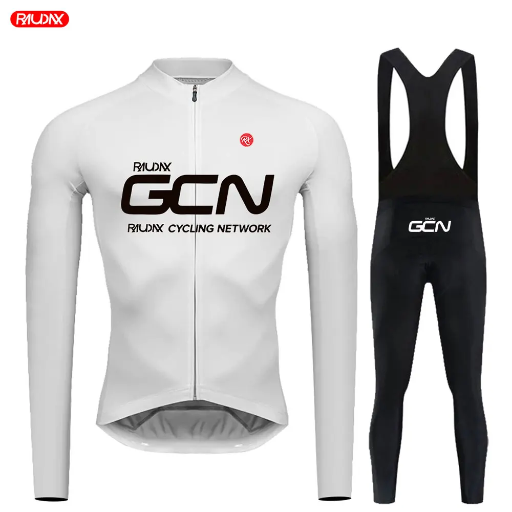 

Комплект мужской велосипедной одежды Raudax GCN, Джерси с длинным рукавом, одежда для горного велосипеда, спортивная одежда для велоспорта
