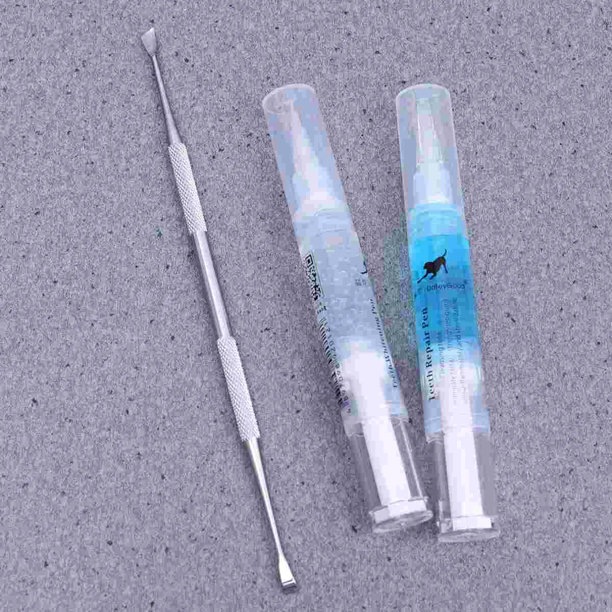 

5ml Teeth Whitening Pen Gel Whitener Oral Hygiene Teeth Stain Repair Pen with Cleaning Pen for Pets Dogs Cats (White)