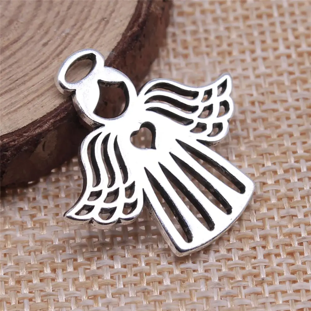 10 шт., подвески в виде сердца, Ангела 27x8 мм 10 шт., подвески в виде сердца, Ангела 27x8 мм