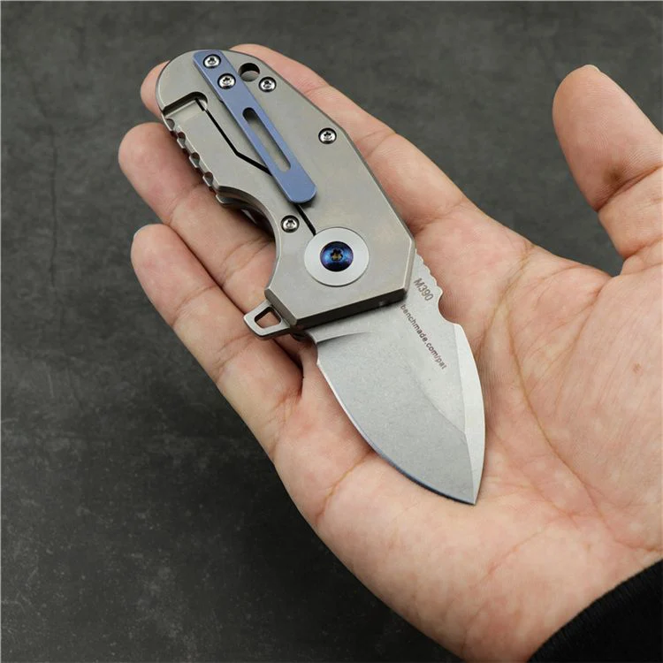 

Mini Titanium Alloy Benchmade 756 Folding Knife M390 Blade High Hardness Outdoor defense Pocket Knives EDC Defenses Small Tool