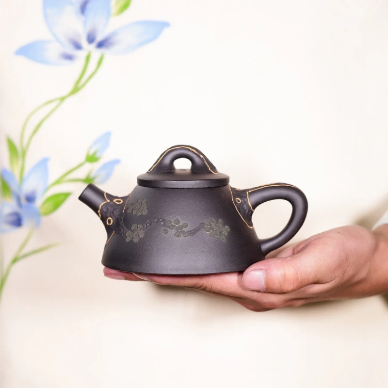 

Оригинальная черная глина yixing zisha 160 мл, оригинальная глина с 9 отверстиями для заварки, распродажа, Китай