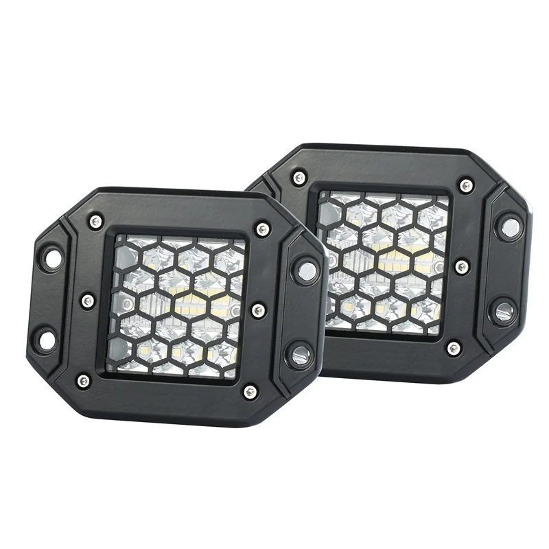 

5 Inch Flush Mount Work Light LED Spot Flood Light Bar Aluminum Bright Beam Fog Lamp For Jeep 4X4 Off Road Truck Trailer