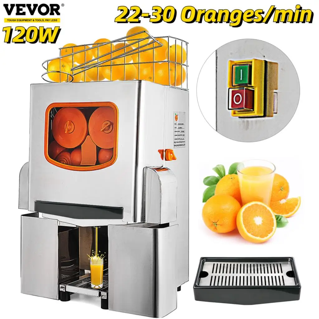 

120W Electric Orange Juicer Extractors 22-30Pcs/Min Auto Commercial Fresh Juice Press Blender Exprimidor Citrus Squeezer