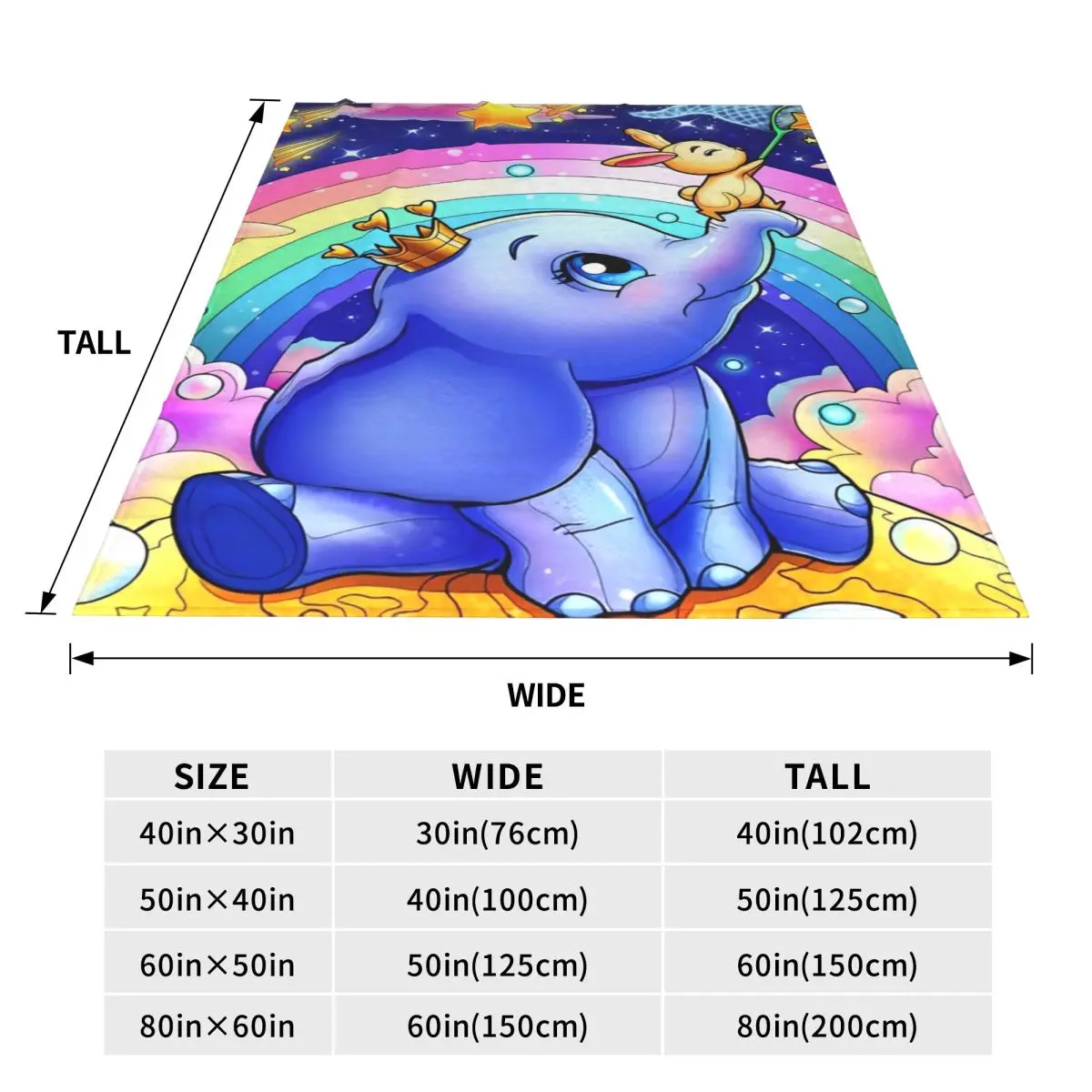 Dumbo MINISO (13)-Bayingimg Одеяло Кемпинг Фланелевое Для Дивана Кресло Супер Теплый Дизайн