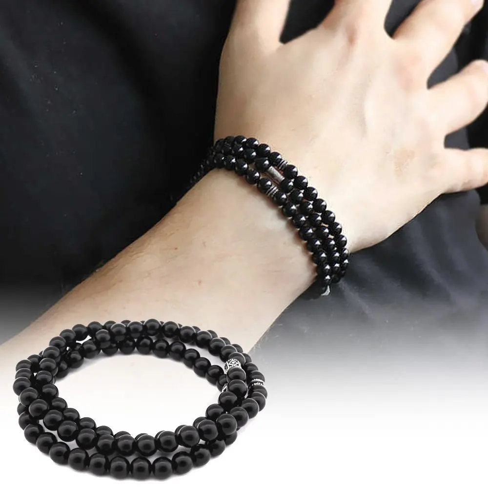 

Nipora Bracelet - Necklace - Rosary 99 Onyx Natural Stone Accessory