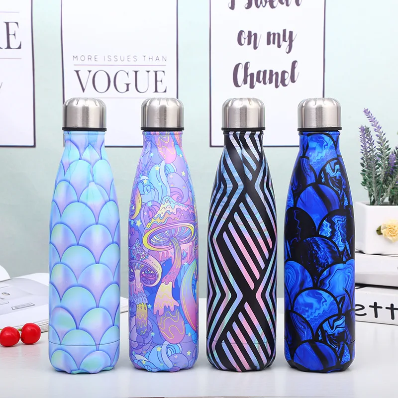 

LOGO Custom 304 Stainless Steel Bottle For Water Creative Thermos Vacuum Insulated Cup Double-Wall Travel Drinkware Sports Flask