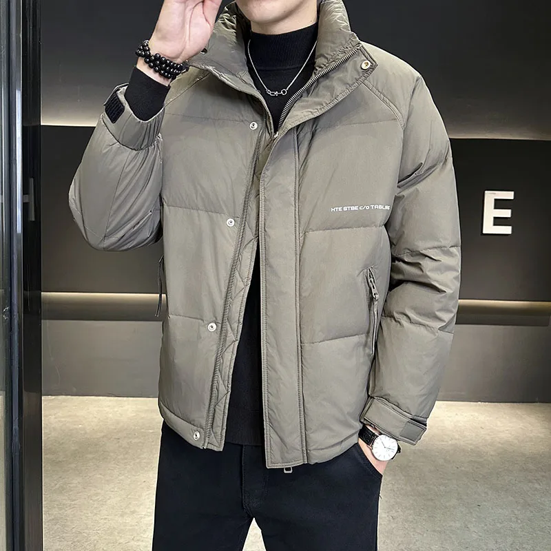 Winter Pu Shuai Men's Lightweight Down jacket 2024 New Fashion Brand Stand Collar White Duck Down High Sense Cold-Proof...