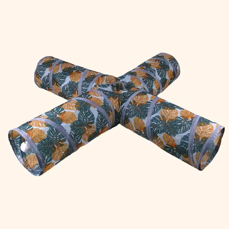 

4-way Collapsible Cat Tunnel, Cat's Fun Run Toys, Interactive Self-Play