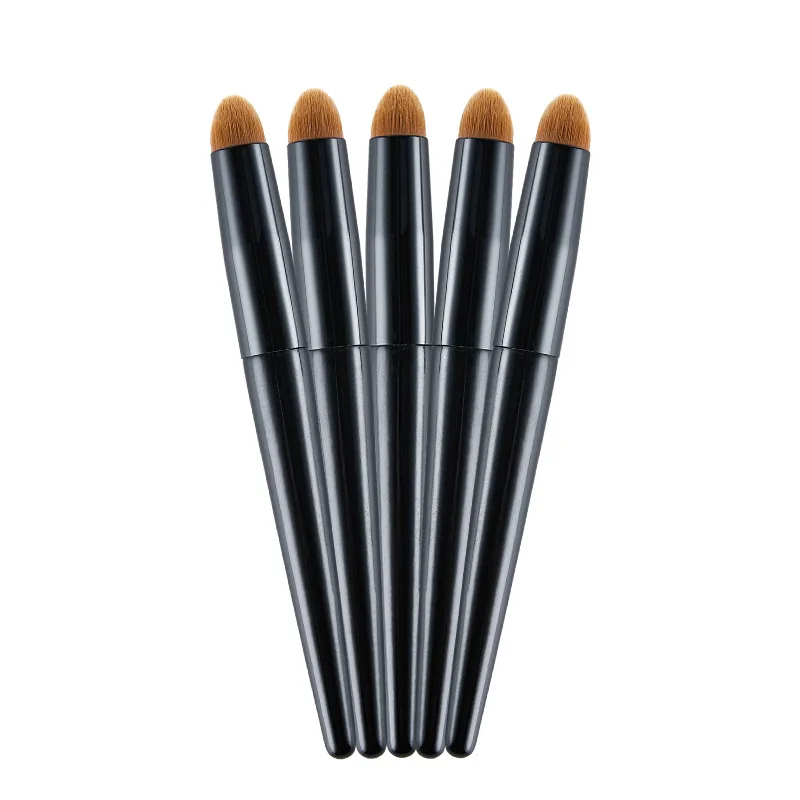 

5PCS Face Concealer Makeup Brush Round Head Concealer Pen Wooden Handle Beginner Makeup Tool