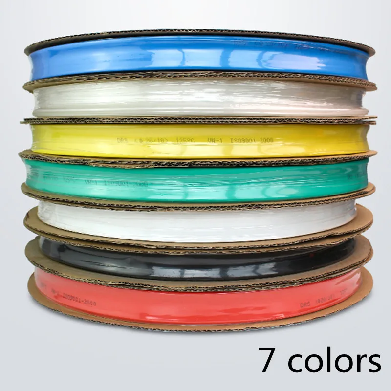 10 M/LOT 1/2/3/4/5/6/8/10/10/12/14/16/18/20mm Color Heat Shrinkable Tube Shrink Tube Kit Insulation Tubing Wire Cable Insulation