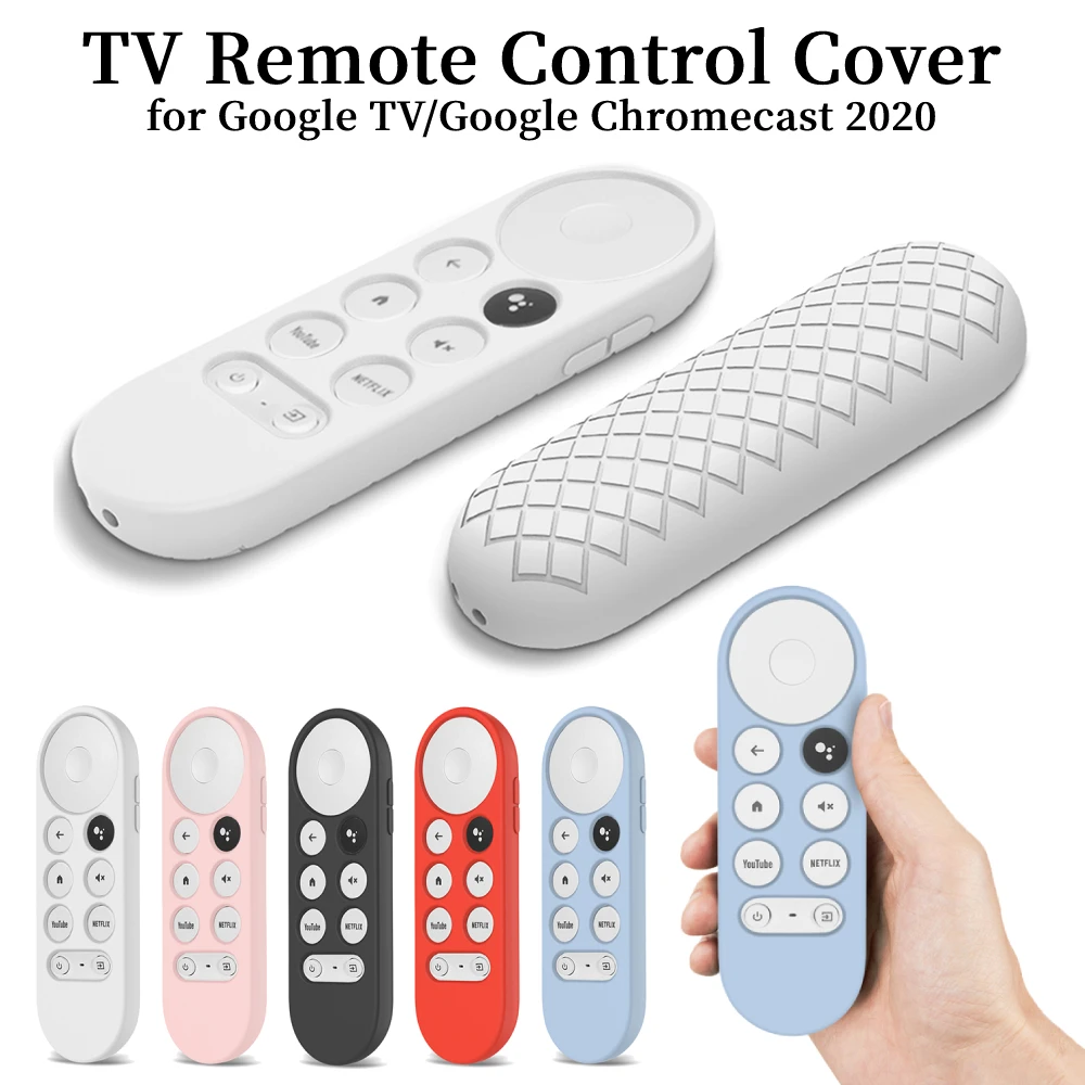 

Silicone Remote Control Protective Cover Suitable for Google Chromecast 2020 Smart TV Anti-drop Non-slip Soft TV Remote Case