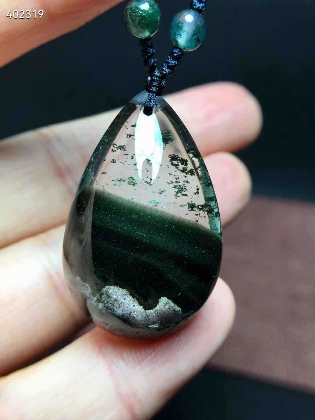 

Natural Green Phantom Quartz Pyramid Pendant 33/21/14mm Water Drop Brazil Women Man Rare Fashion Jewelry Genuine AAAAAA