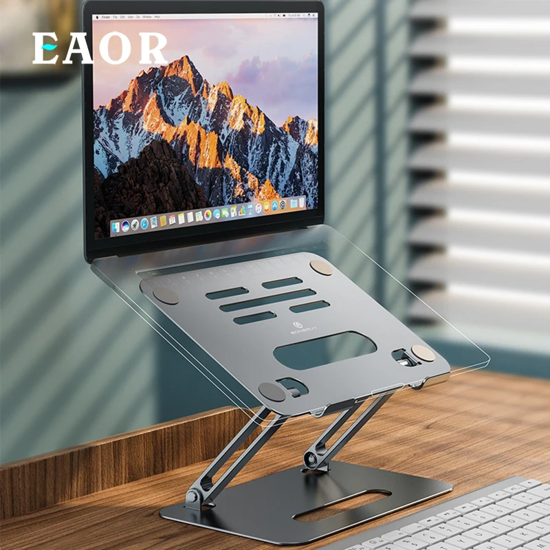 

EAOR Portable Aluminum Alloy Laptop Stand Adjustable Table Laptop Holder Base Notebook Stand for Tablet Computer Cooling Bracket