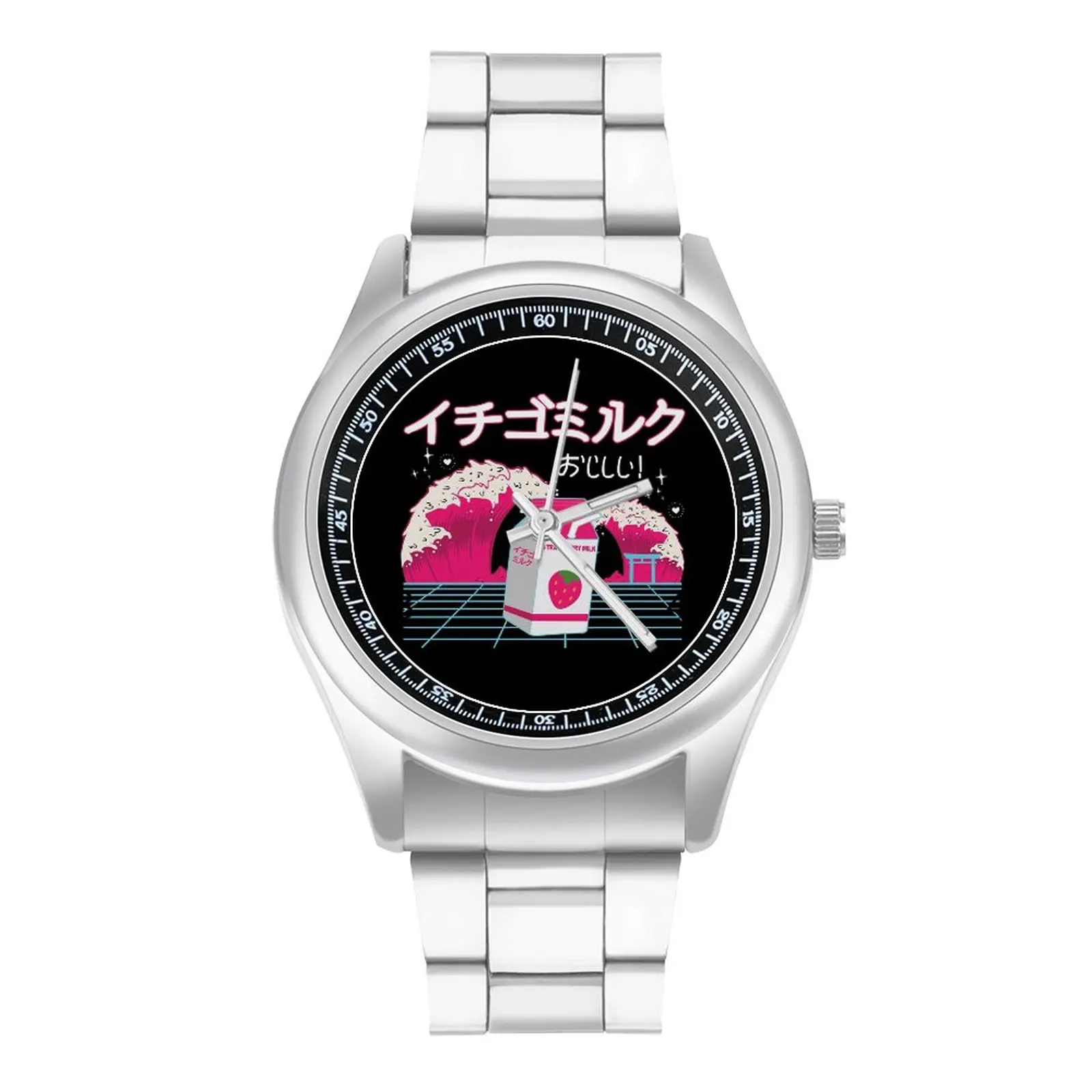 

Vaporwave Fresh Strawberry Milk Quartz Watch Aesthetic Wave Japanese Good Quality Classic Wrist Watch Gift Fitness Wristwatch