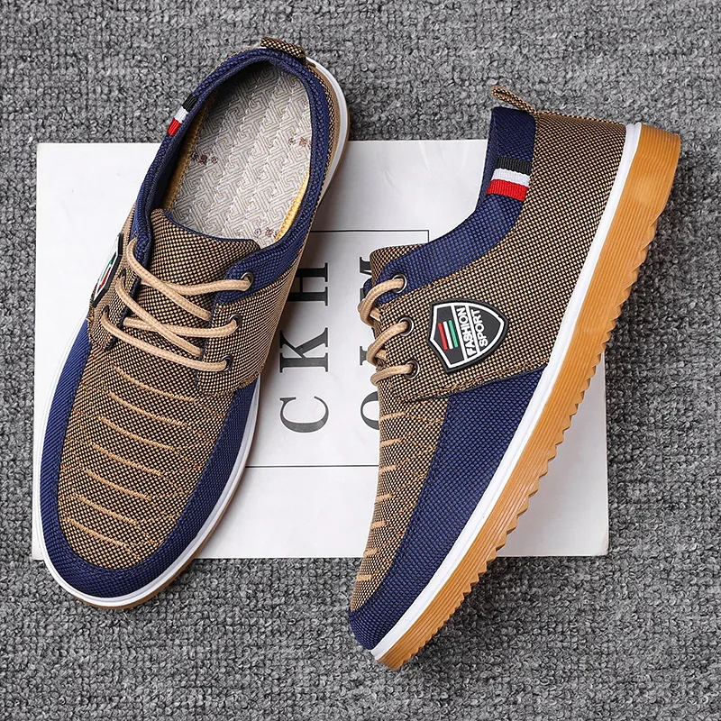 

2023 Summer The New Men Canvas Shoes Light Sports Shoes Casual Net Breathable Shoes Comfortable Fashion Work Shoes Free Shipping