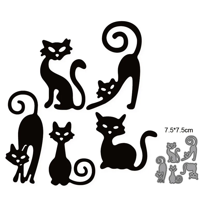 

2020 Новые Ремесленные штампы I Love Cats металлические штампы для Diy скрапбукинга штампы для тиснения вырезать бумажные карты трафареты для альб...