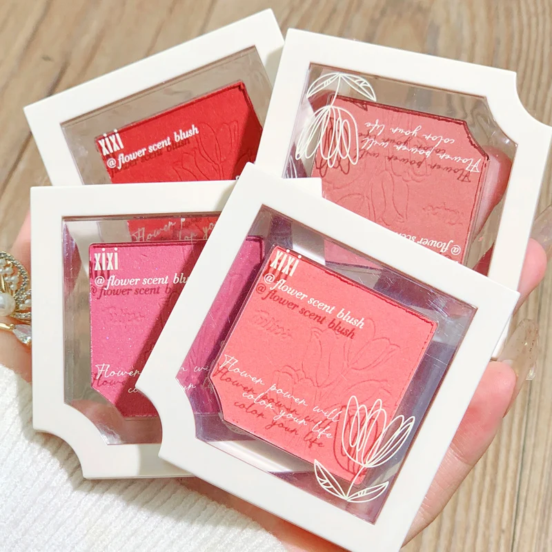 

Flowers Mousse Blush Soft Natural Matte Blusher Powder Face Contour Highlighter Silky Smooth Cheek Makeup Brighten Skin Tones