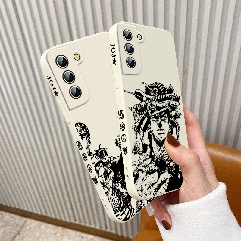 

JoJo's Bizarre Adventure Samsung Cover For Galaxy S23 S22 S21 S20 Pro FE Note 20 Plus Ultra Liquid Left Rope Phone Case