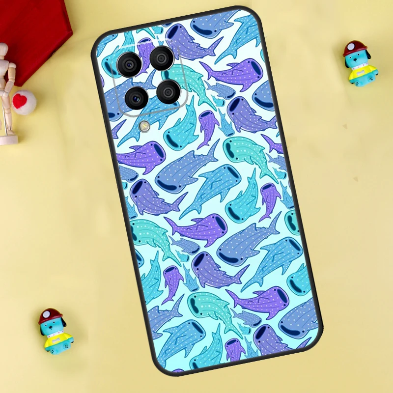 Чехол с изображением Кита и акул для Samsung Galaxy M11 M12 M13 M14 M20 M21 M23 M31 M33 M53 M54 M51 M31s M32 M52