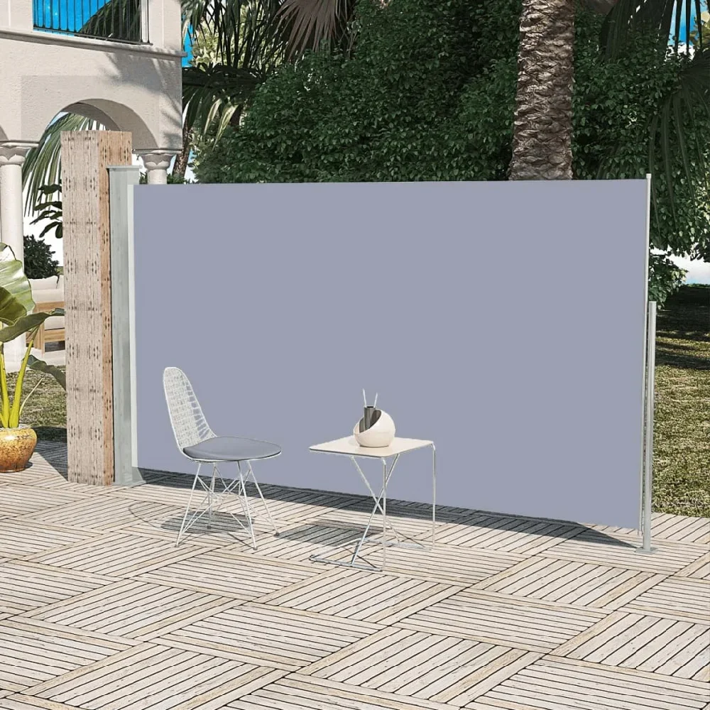 

Patio Retractable Side Awning 63"x118" Gray
