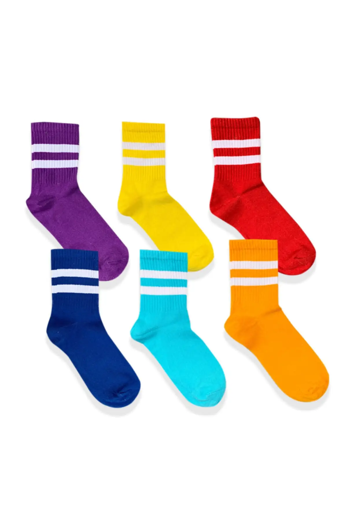 

6 шт. Красочные шт. Теннисные носки