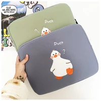 lovely cartoon laptop bag laptop case for macbook air pro 13 14 15 16 inch 2020 air13 pro13 m1 chip cute duck laptop sleeve bag