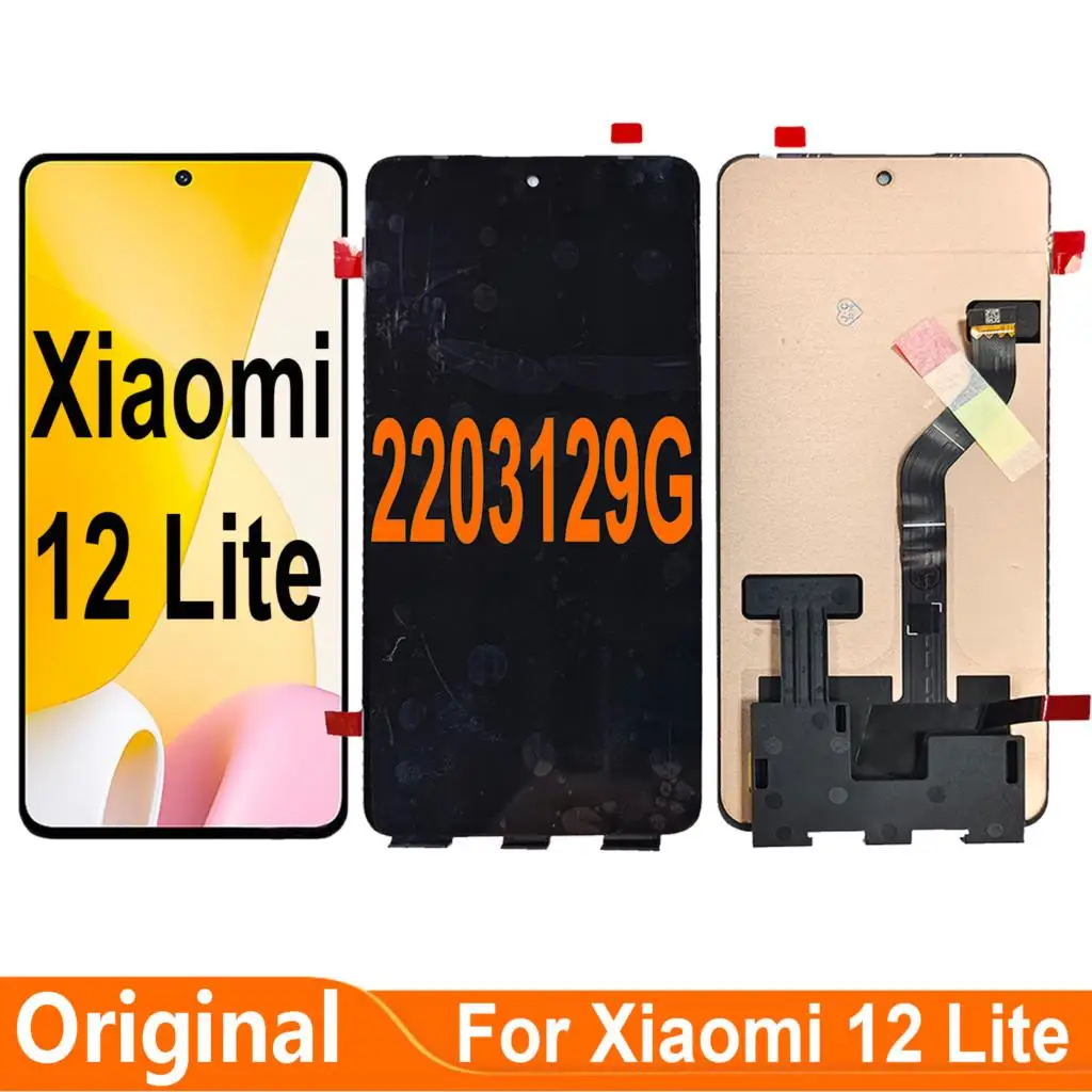 

Оригинальный 6,55 "AMOLED для Xiaomi 12 Lite 12 Lite 2203129G ЖК-дисплей сенсорный экран дигитайзер сборка для Xiaomi12 Lite ЖК-панель
