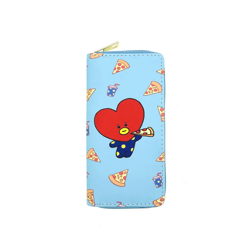 Милый мультяшный японский и корейский кошелек 19 см Kawaii BT21 из искусственной кожи с