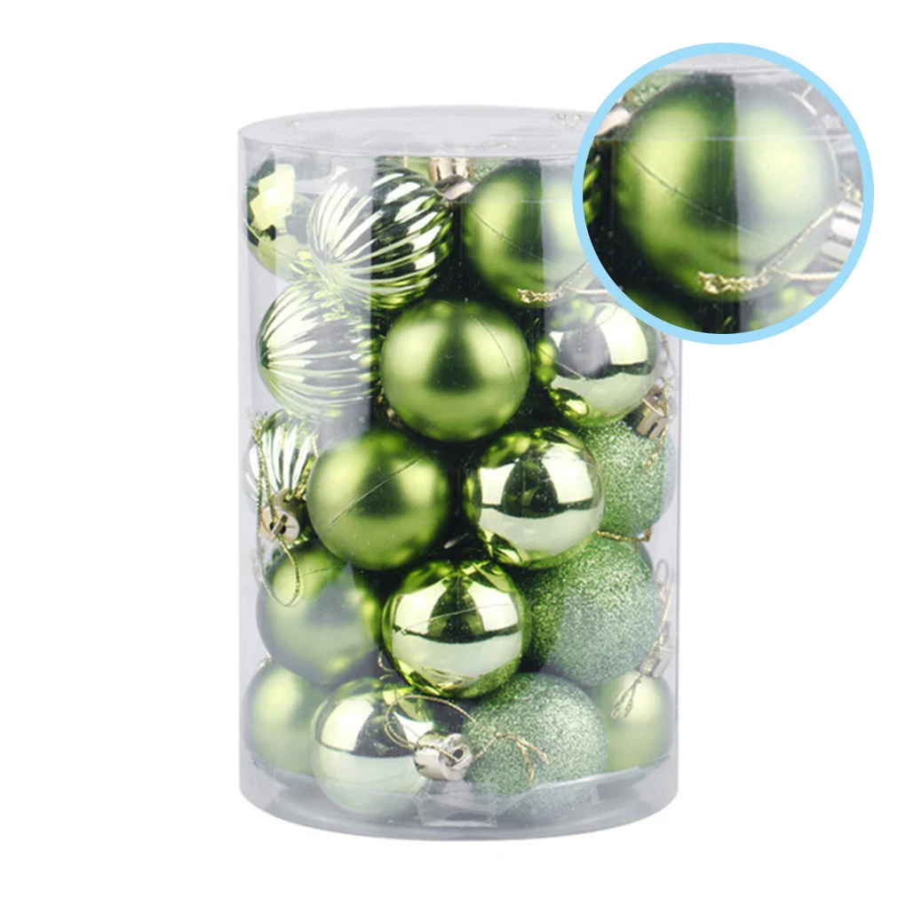 

34 Pcs/set Christmas Tree Hanging Ball Home Mall Office Wall Tree Window Ball Decor Plastic Ornament