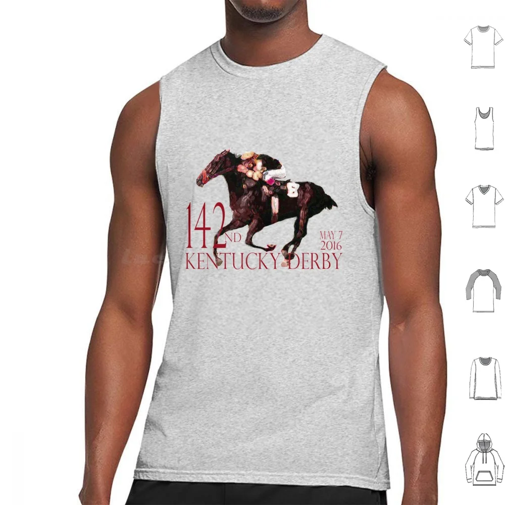 142-е Дерби 7 мая 2016 майки с принтом хлопок Racehorse Чистокровные спортивные дерби