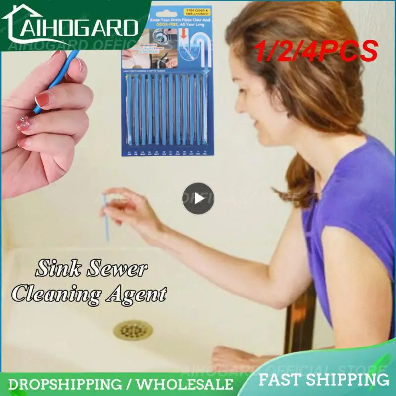 

1/2/4PCS set Sani Sticks Clogs Sink Drains Pipes Clean Odor Deodorizer Stick Decontamination To Deodorant The Kitchen Toilet