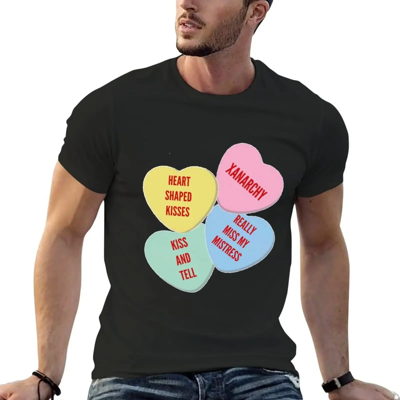 Футболка More knock off Lil Xan на День святого Валентина летняя одежда рубашки с рисунком