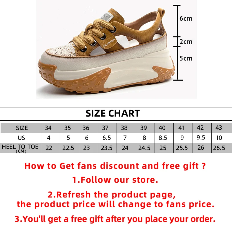 7cm Genuine Leather 2023 Platform Wedge Comfy Fashion Lace Breathable Women Chunky Sneakers Summer Hollow Leisure Female Shoes