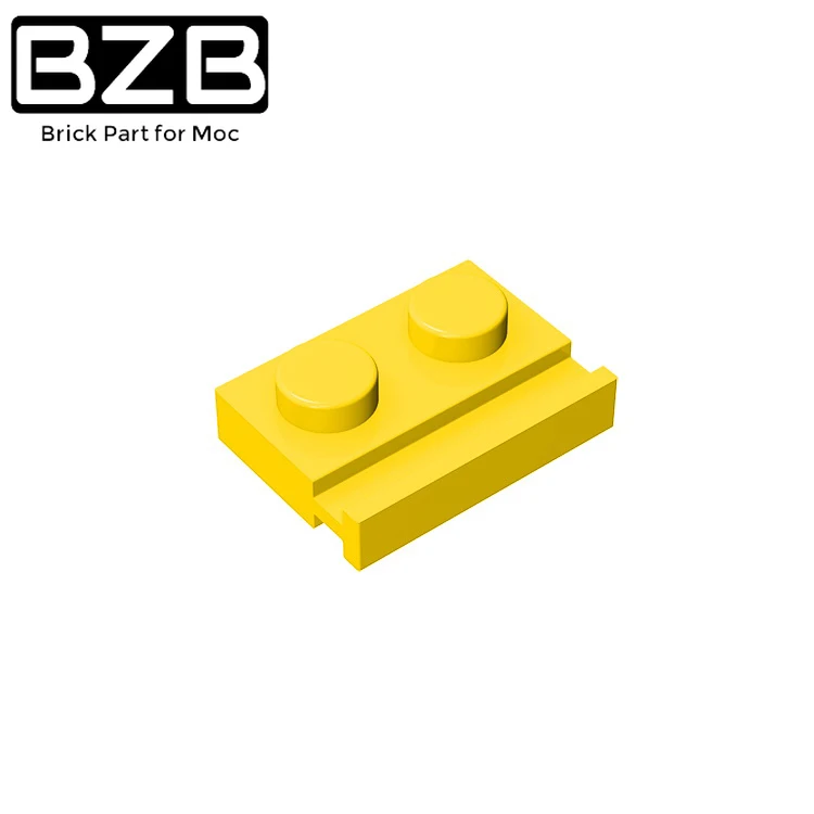 

BZB 10pcs MOC 32028 Plate Modified 1 x 2 with Door Rail Compatible Assembles Particle Building Block Parts DIY Kid Edu Toy